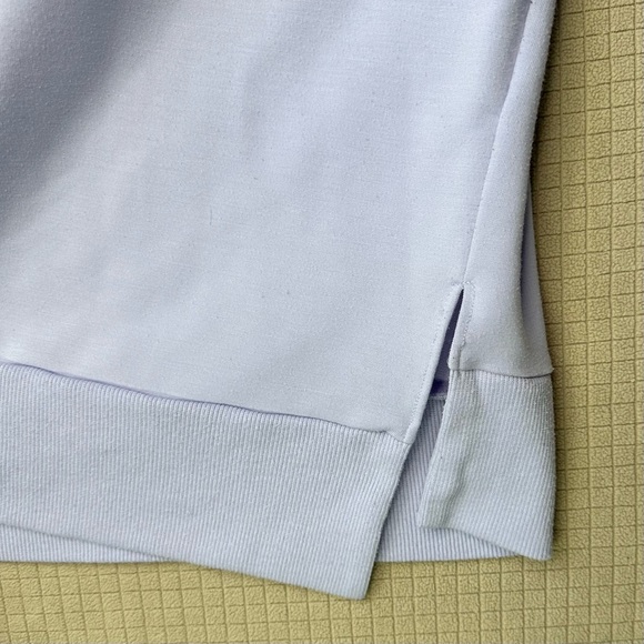 Three Dots Recycled Terry V-Neck Pullover Sweater Womens L Purple 3/4 Sleeve - Picture 10 of 10